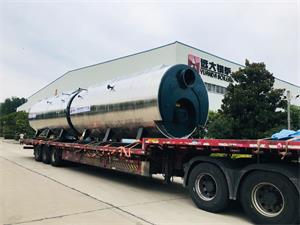 2臺6噸燃氣蒸汽鍋爐發往安徽淮濱